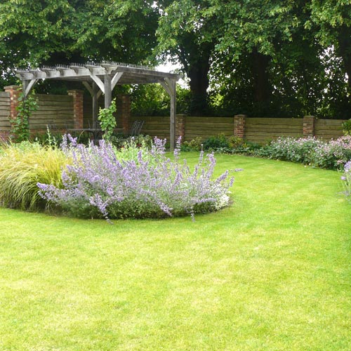 Modern Cottage Garden Colourful planting throughout Summer and Autumn