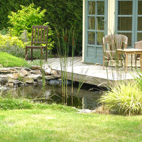 Summerhouse and decking