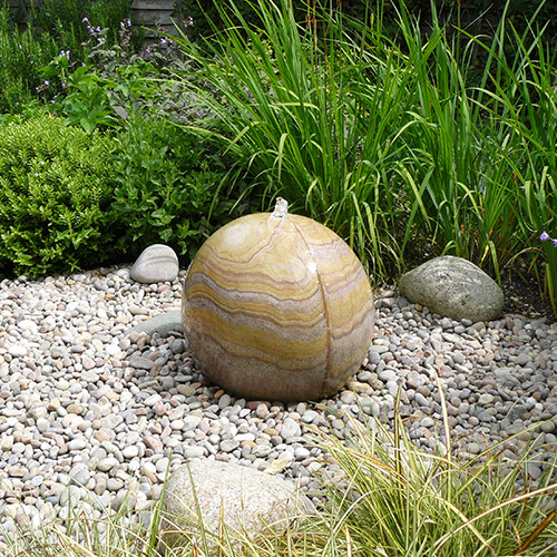Sandstone water feature as a focal point