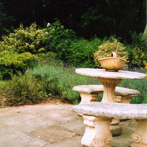 Woodland garden on top of a hill